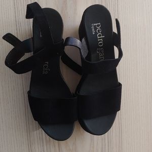 Pedro Garcia black wedges